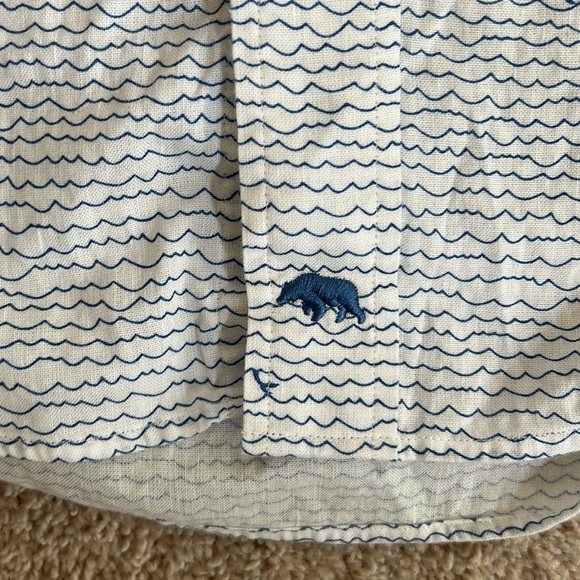 Onward Reserve Shade Linen Blend Short Sleeve Button Down - Whale Tales - Picture 7 of 15